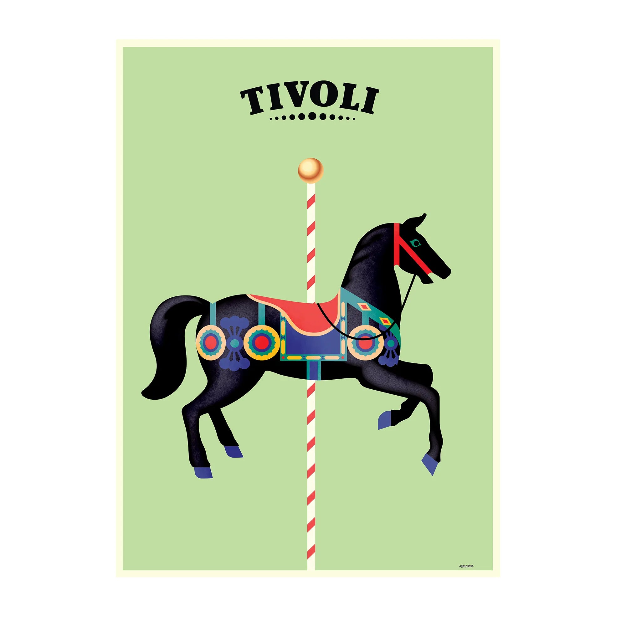 Carousel horse - A3 Poster